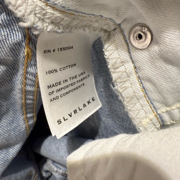 NEW 💎 SLVRLAKE NWT High Rise Denim Shorts 90s Vintage Cut Off Size 30 Made USA - Picture 11 of 12